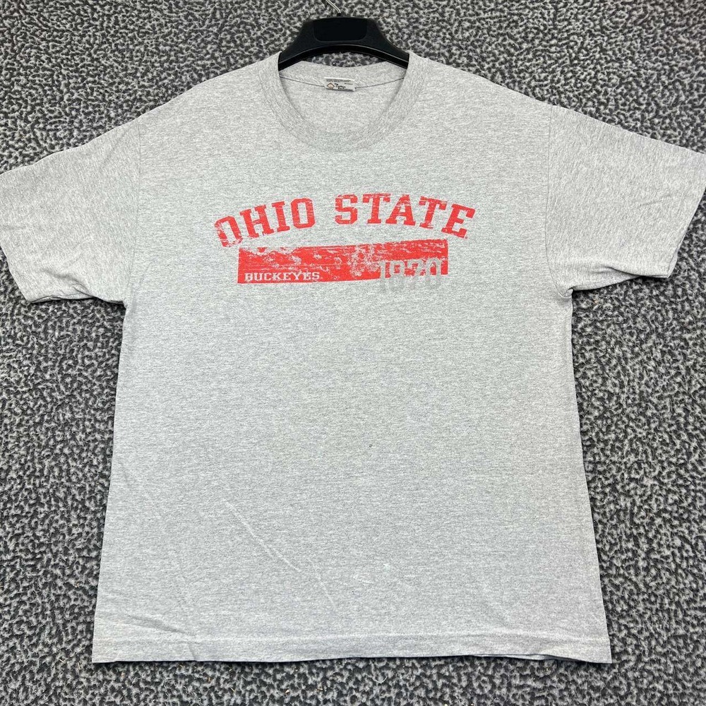 Vintage Ohio State Buckeyes Shirt Men Large TCX Apparel Short Sleeve NCAA Cotton